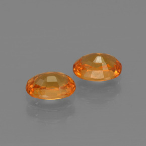 캐럿 천연 오렌지 스페사르타이트 가넷 보석, 타원형 컷, 6×4.2 mm, VS
