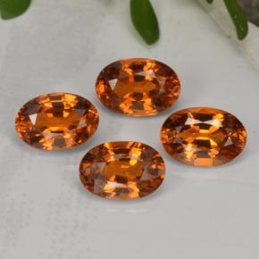 2.95캐럿 천연 붉은빛 오렌지 스페사르타이트 가넷 보석, 타원형 컷, 6.2×4.2 mm, VVS-VS