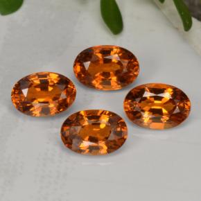 2.95캐럿 천연 붉은빛 오렌지 스페사르타이트 가넷 보석, 타원형 컷, 6.2×4.2 mm, VVS-VS