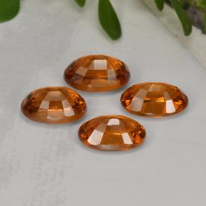 2.95캐럿 천연 붉은빛 오렌지 스페사르타이트 가넷 보석, 타원형 컷, 6.2×4.2 mm, VVS-VS