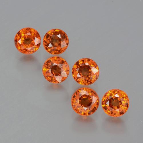 2.36캐럿 천연 파이어 오렌지 스페사르타이트 가넷 보석, 라운드 컷, 3.92 mm, VS