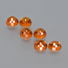 2.36캐럿 천연 파이어 오렌지 스페사르타이트 가넷 보석, 라운드 컷, 3.92 mm, VS