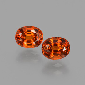 캐럿 천연 오렌지 스페사르타이트 가넷 보석, 타원형 컷, 5.8×4.6 mm, VS