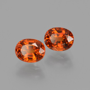 캐럿 천연 오렌지 스페사르타이트 가넷 보석, 타원형 컷, 5.8×4.6 mm, VS