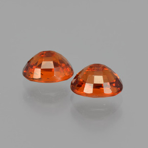 캐럿 천연 오렌지 스페사르타이트 가넷 보석, 타원형 컷, 5.8×4.6 mm, VS