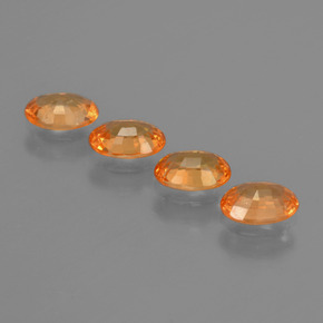 캐럿 천연 오렌지 스페사르타이트 가넷 보석, 타원형 컷, 5.9×4.1 mm, VS