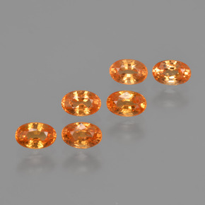 2.40캐럿 천연 따뜻한 살구 오렌지 스페사르타이트 가넷 보석, 타원형 컷, 5×3.3 mm, VS