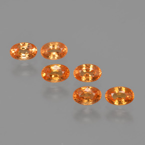 2.40캐럿 천연 따뜻한 살구 오렌지 스페사르타이트 가넷 보석, 타원형 컷, 5×3.3 mm, VS