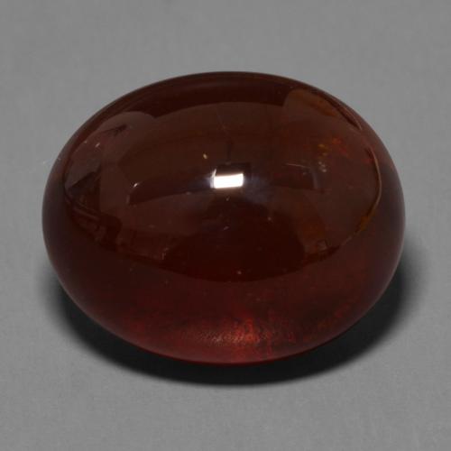 33.34캐럿 천연 붉은빛 브라운 스페사르타이트 가넷, 타원형 컷, 18.6×15.2 mm, 투명한