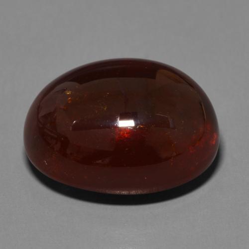 33.34캐럿 천연 붉은빛 브라운 스페사르타이트 가넷, 타원형 컷, 18.6×15.2 mm, 투명한