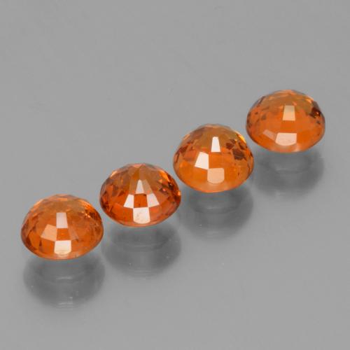 2.49캐럿 천연 앰버 오렌지 스페사르타이트 가넷 보석, 라운드 컷, 4.77 mm, VS-SI