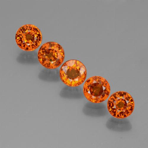 2.68캐럿 천연 미디엄 오렌지 스페사르타이트 가넷 보석, 라운드 컷, 4.55 mm, VS