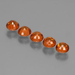 2.68캐럿 천연 미디엄 오렌지 스페사르타이트 가넷 보석, 라운드 컷, 4.55 mm, VS