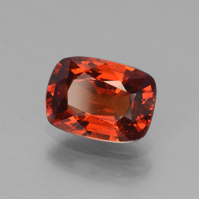 1.80캐럿 천연 오렌지 스페사르타이트 가넷, 쿠션 컷, 8×5.8 mm, VS