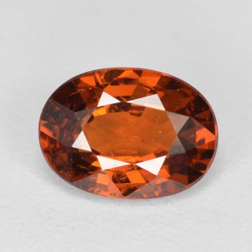 1.02캐럿 천연 파이어 오렌지 스페사르타이트 가넷, 타원형 컷, 6.9×5.1 mm, VS-SI
