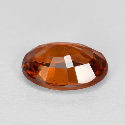 1.02캐럿 천연 파이어 오렌지 스페사르타이트 가넷, 타원형 컷, 6.9×5.1 mm, VS-SI