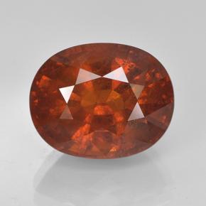 7.90캐럿 천연 딥 오렌지 스페사르타이트 가넷, 타원형 컷, 12.1×9.7 mm, VS-SI