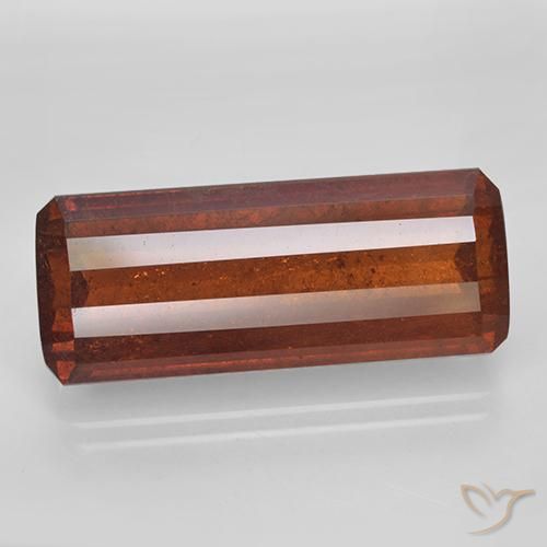 13.99캐럿 천연 딥 오렌지 레드 스페사르타이트 원사, 에메랄드 컷, SI