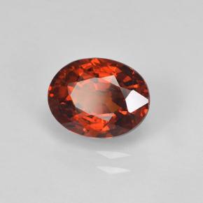 1.82캐럿 천연 미디엄 레드 스페사르타이트 가넷, 타원형 컷, 8×6.2 mm, VS