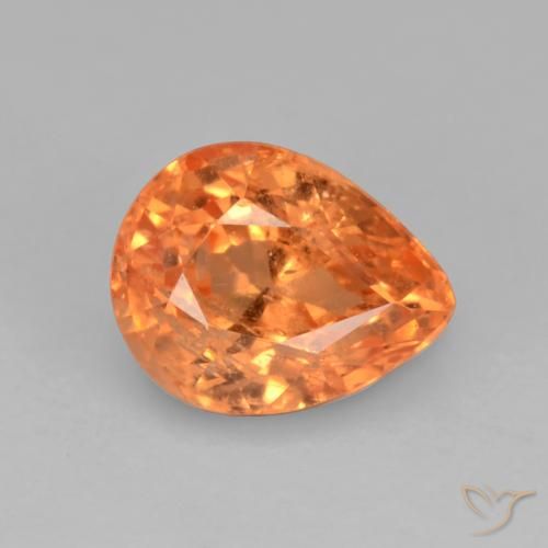 0.86캐럿 오렌지 스페사르타이트 가넷, 모잠비크산 배 컷 6 x 4.7mm, Photo A