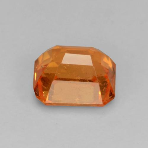 0.91캐럿 천연 밝은 오렌지 스페사르타이트 가넷, 에메랄드 컷, 5.3×4.7 mm, VS-SI