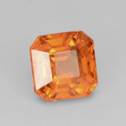 0.95캐럿 천연 앰버 오렌지 스페사르타이트 가넷, 에메랄드 컷, 5.1×5 mm, VS-SI