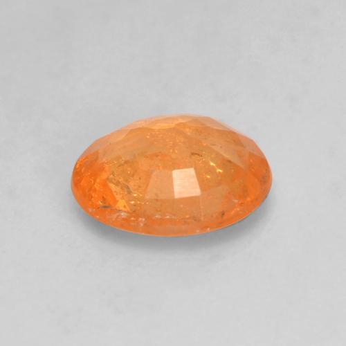 0.94캐럿 천연 앰버 오렌지 스페사르타이트 가넷, 타원형 컷, 6.7×5.5 mm, VS-SI