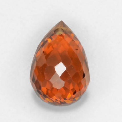 1.18캐럿 천연 딥 앰버 레드 스페사르타이트 가넷, 브리올레트, 6.6×4.4 mm, VVS-VS