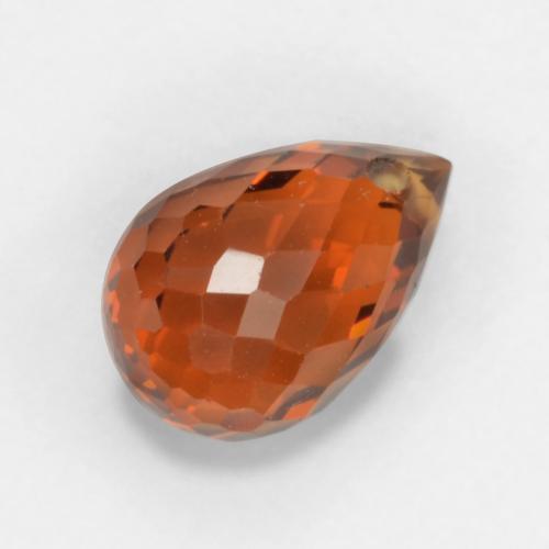 1.18캐럿 천연 딥 앰버 레드 스페사르타이트 가넷, 브리올레트, 6.6×4.4 mm, VVS-VS