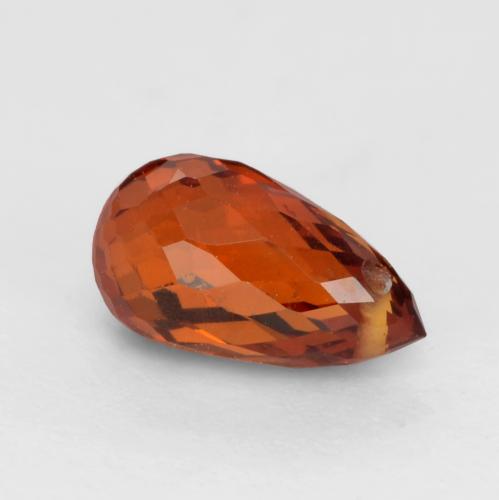1.04캐럿 천연 미디엄 레드 스페사르타이트 가넷, 브리올레트, 7×3.8 mm, VS