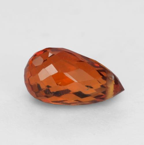 1.04캐럿 천연 미디엄 레드 스페사르타이트 가넷, 브리올레트, 7×3.8 mm, VS