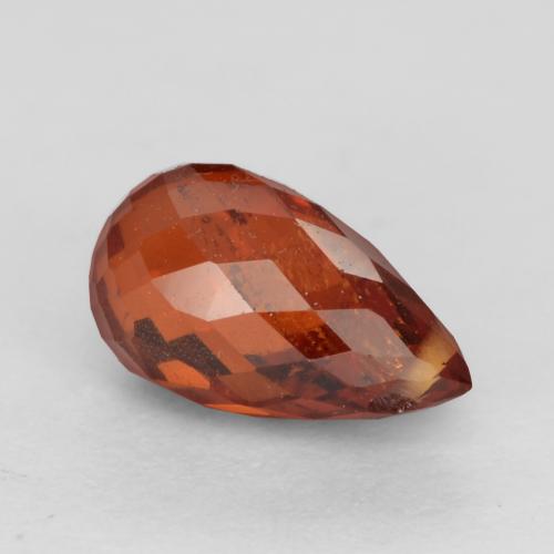 1.23캐럿 천연 미디엄 레드 스페사르타이트 가넷, 브리올레트, 7.3×4.2 mm, VS-SI