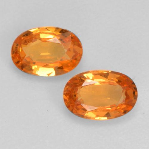 0.93캐럿 천연 밝은 오렌지 스페사르타이트 가넷 보석, 타원형 컷, 5.7×3.8 mm, VVS-VS