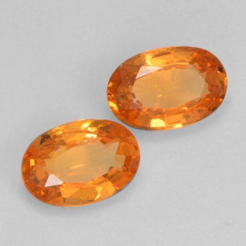 0.93캐럿 천연 밝은 오렌지 스페사르타이트 가넷 보석, 타원형 컷, 5.7×3.8 mm, VVS-VS