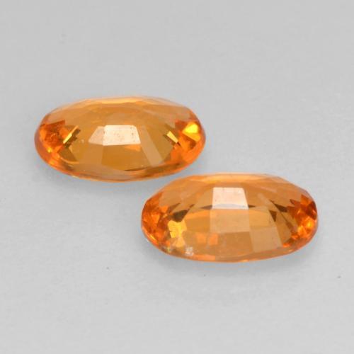 0.93캐럿 천연 밝은 오렌지 스페사르타이트 가넷 보석, 타원형 컷, 5.7×3.8 mm, VVS-VS