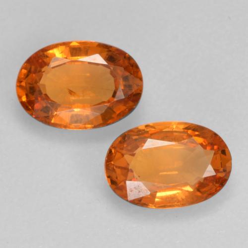 1.10캐럿 천연 미디엄 오렌지 스페사르타이트 가넷 보석, 타원형 컷, 5.8×4.1 mm, VS