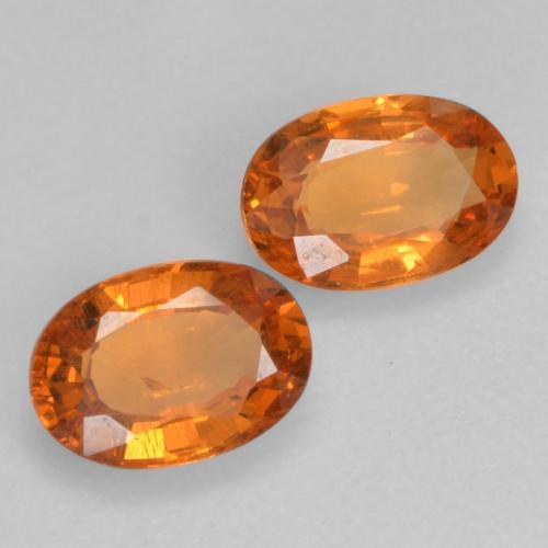 1.10캐럿 천연 미디엄 오렌지 스페사르타이트 가넷 보석, 타원형 컷, 5.8×4.1 mm, VS