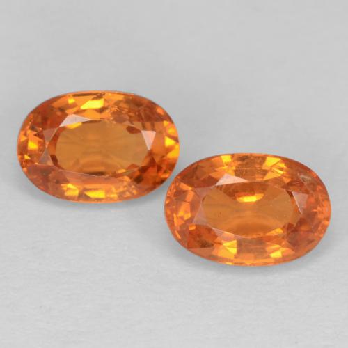 1.42캐럿 천연 앰버 오렌지 스페사르타이트 가넷 보석, 타원형 컷, 5.9×4.1 mm, VS-SI