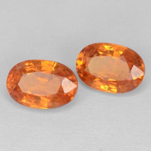 1.42캐럿 천연 앰버 오렌지 스페사르타이트 가넷 보석, 타원형 컷, 5.9×4.1 mm, VS-SI