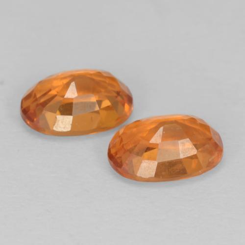 1.42캐럿 천연 앰버 오렌지 스페사르타이트 가넷 보석, 타원형 컷, 5.9×4.1 mm, VS-SI