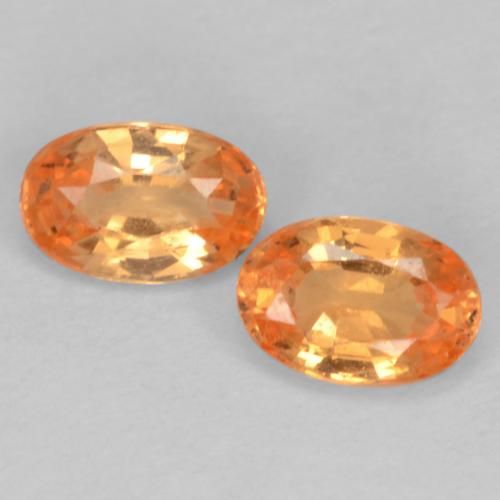0.64캐럿 천연 밝은 오렌지 스페사르타이트 가넷 보석, 타원형 컷, 4.8×3.3 mm, VS
