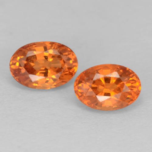 0.95캐럿 천연 밝은 오렌지 스페사르타이트 가넷 보석, 타원형 컷, 5.1×3.5 mm, VS