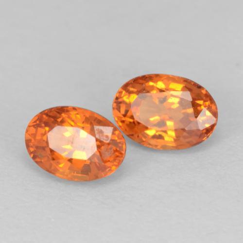 0.95캐럿 천연 밝은 오렌지 스페사르타이트 가넷 보석, 타원형 컷, 5.1×3.5 mm, VS