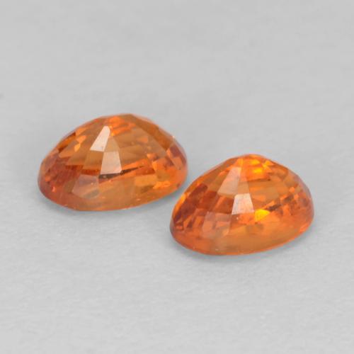 0.95캐럿 천연 밝은 오렌지 스페사르타이트 가넷 보석, 타원형 컷, 5.1×3.5 mm, VS