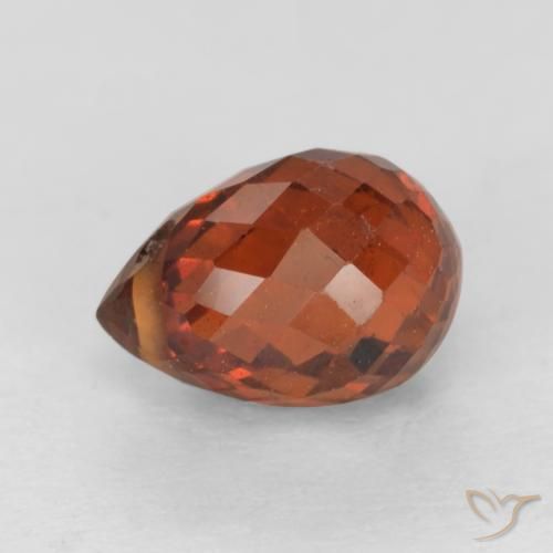 1.52ct 자연스러운 파이어 레드 스페사르타이트 원사, 브리올레트, VS-SI