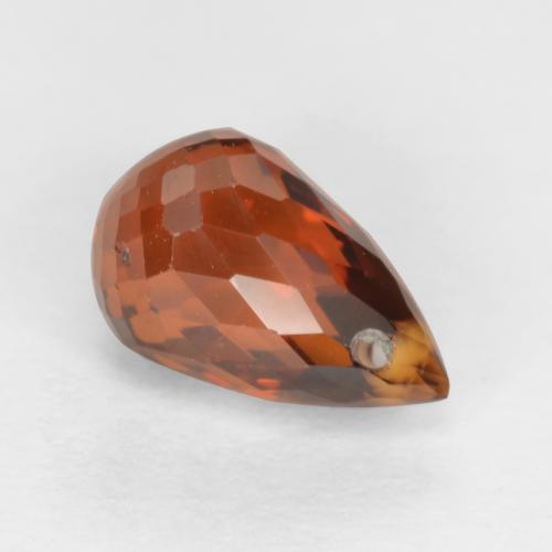 1.33캐럿 천연 파이어 레드 스페사르타이트 가넷, 브리올레트, 7.2×4.6 mm, VS