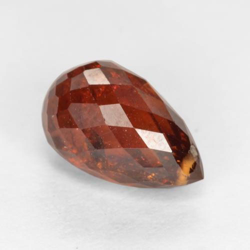 2.89캐럿 천연 딥 오렌지 레드 스페사르타이트 가넷, 브리올레트, 9.1×5.6 mm, SI