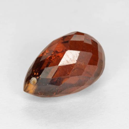 2.89캐럿 천연 딥 오렌지 레드 스페사르타이트 가넷, 브리올레트, 9.1×5.6 mm, SI