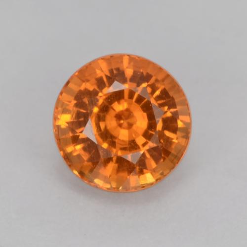 0.93캐럿 천연 미디엄 오렌지 스페사르타이트 가넷, 라운드 컷, 5.12 mm, VS