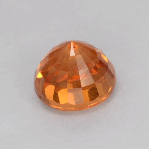 0.93캐럿 천연 미디엄 오렌지 스페사르타이트 가넷, 라운드 컷, 5.12 mm, VS